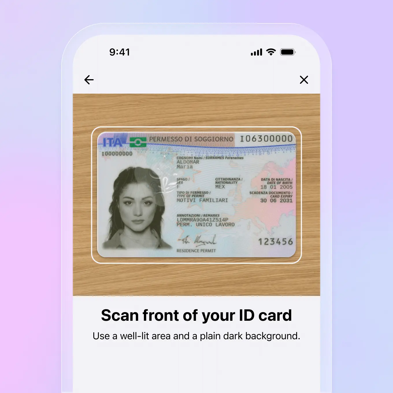 Document based verification
