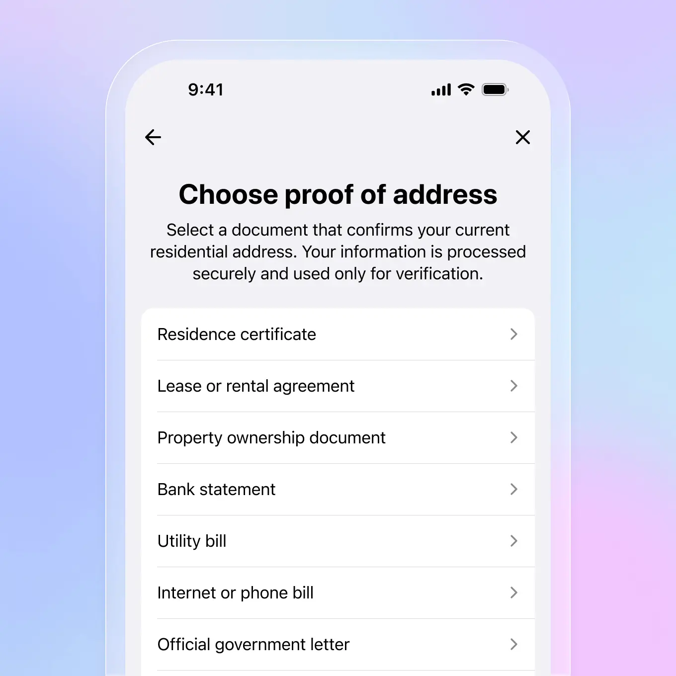 Users submit documents securely