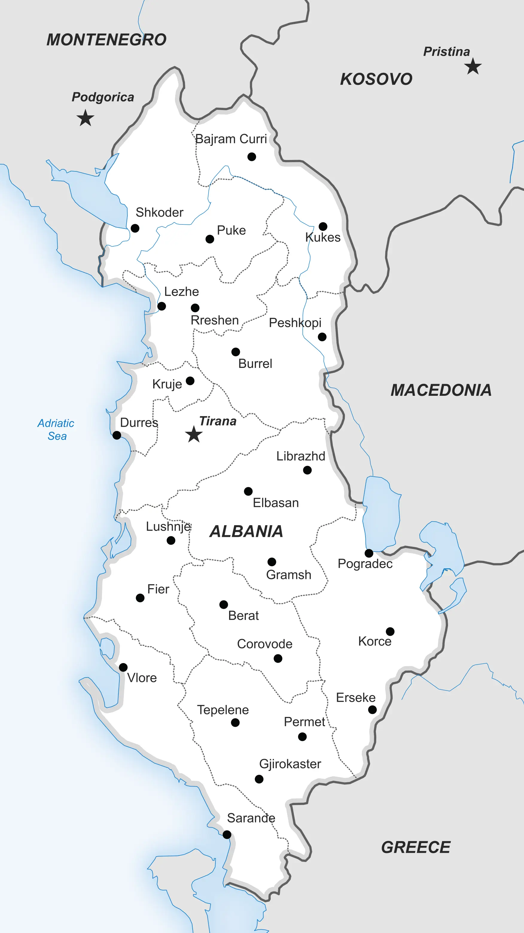 Albania case study map