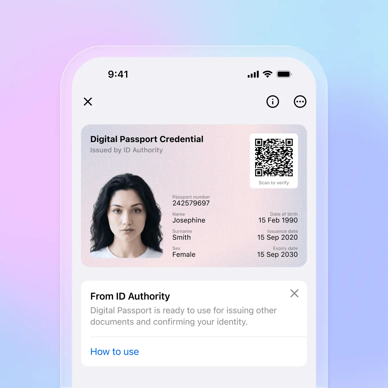 Government digital credentials including voter card and national ID on mobile phone