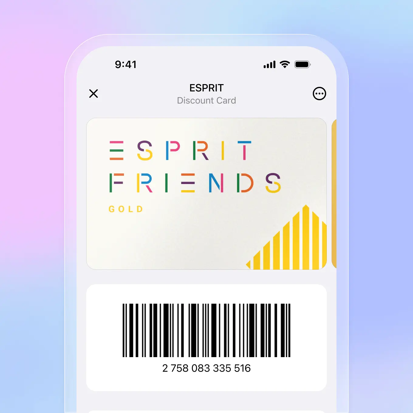 Loyalty card app preview